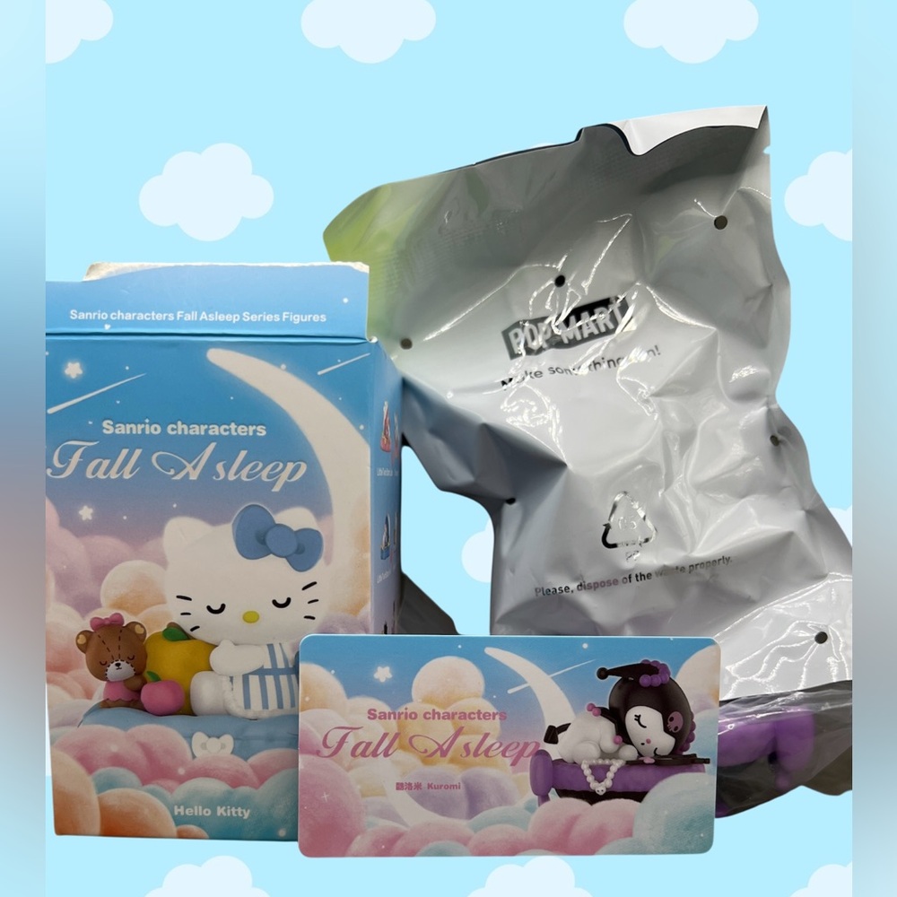 SANRIO Characters Fall Asleep KUROMI Figure | Pop Mart | With Box & Card - Picture 5 of 7
